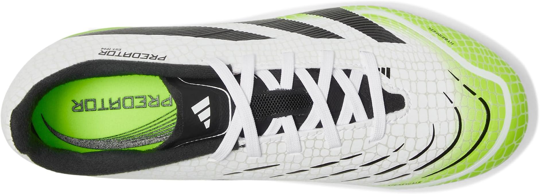 Кроссовки Adidas Kids League Predator Firm Ground/Multi Ground Cleats, White/Black/Lucid Lemon — фото 2