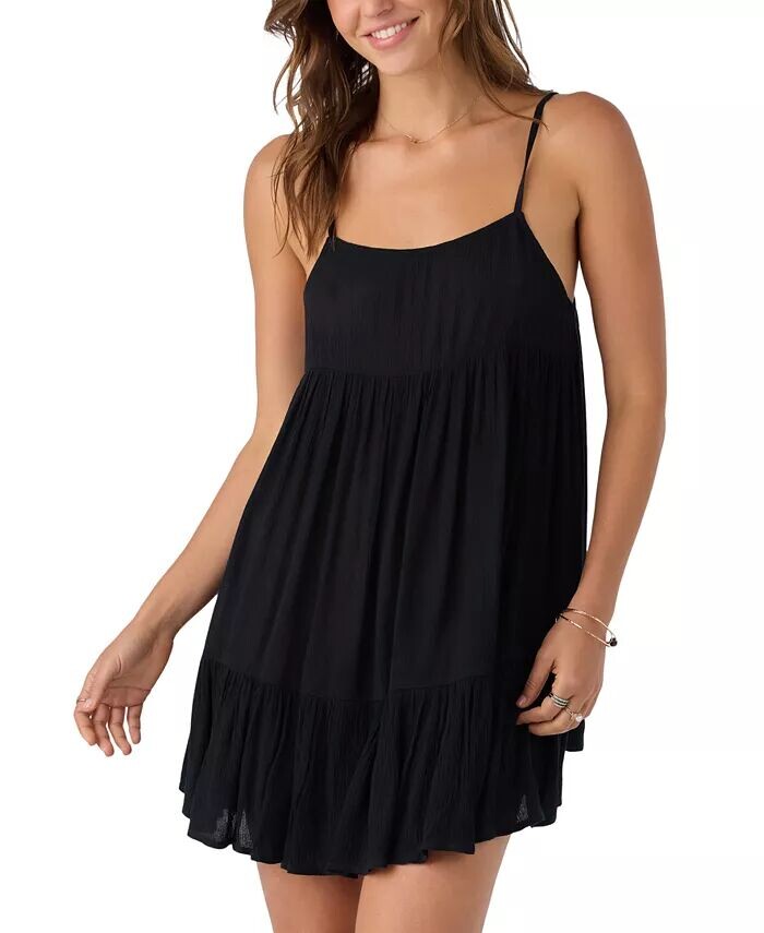 

Женское мини-платье Saltwater Solids Rilee Crinkle Cover-Up O'Neill, черный