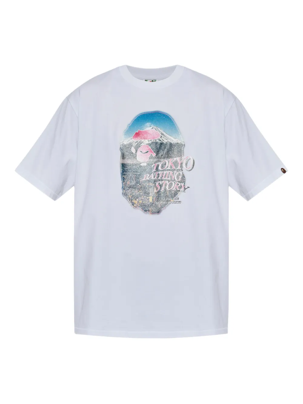

Футболка с графическим принтом A BATHING APE, белый