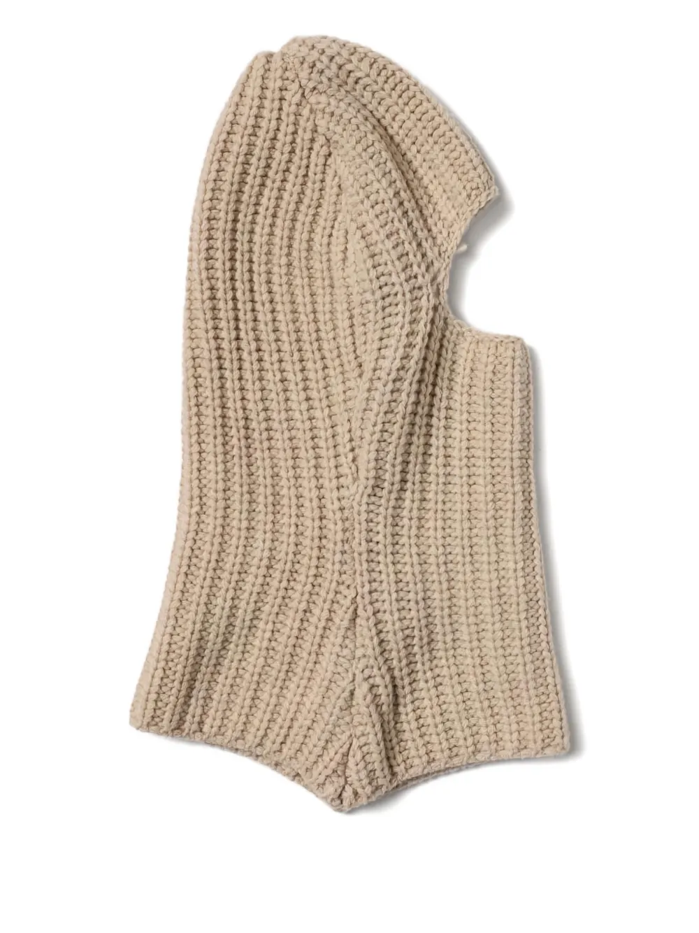 

Вязаная балаклава в рубчик ASPESI, нейтральный