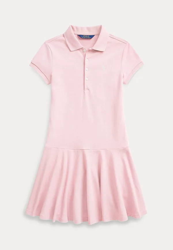 Платье-Поло с коротким рукавом 714y дневное платье Polo Ralph Lauren, Hint Of Pink/White