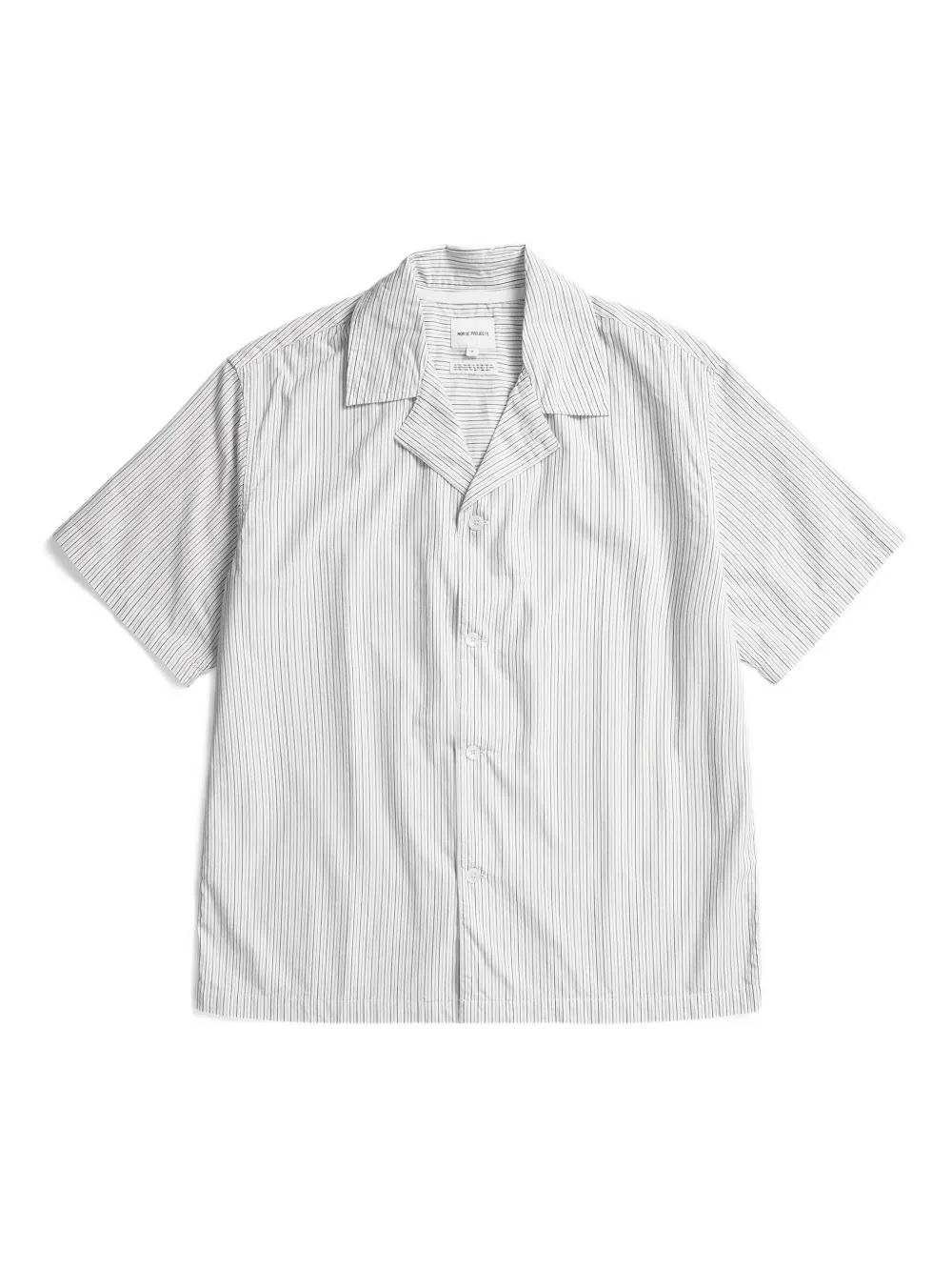 

Полосатая рубашка с короткими рукавами Norse Projects, белый