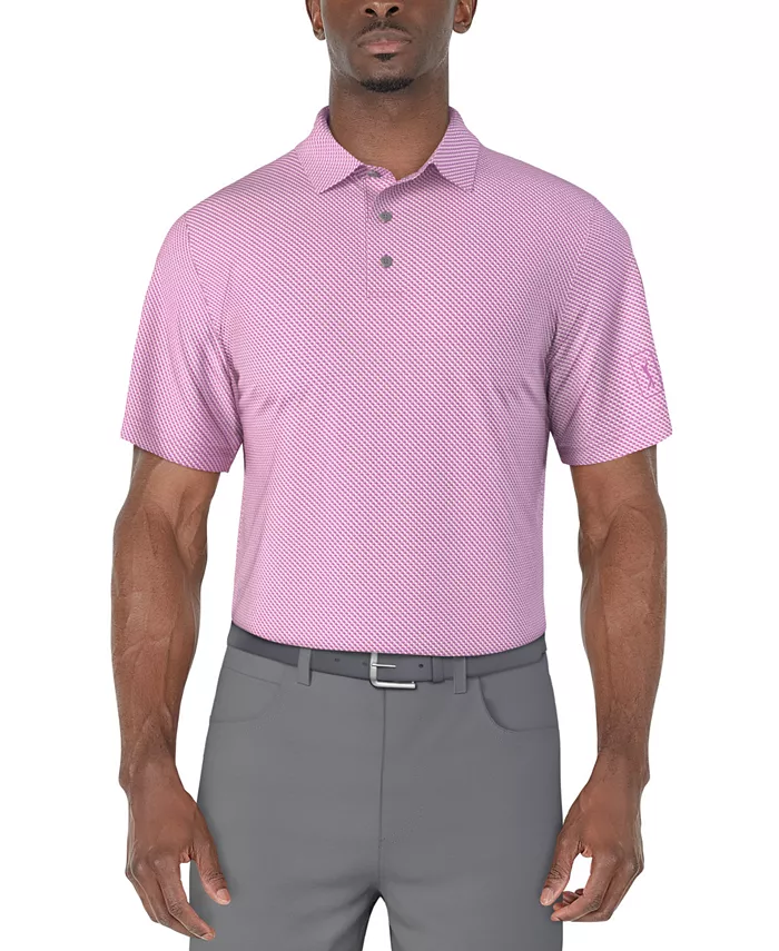 

Мужская поло с коротким рукавом и микро-геометрическим принтом PGA TOUR, фиолетовый