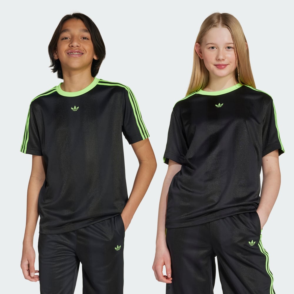 

Футболка Adidas Jacquard Tee Kids, цвет Black/Signal Green