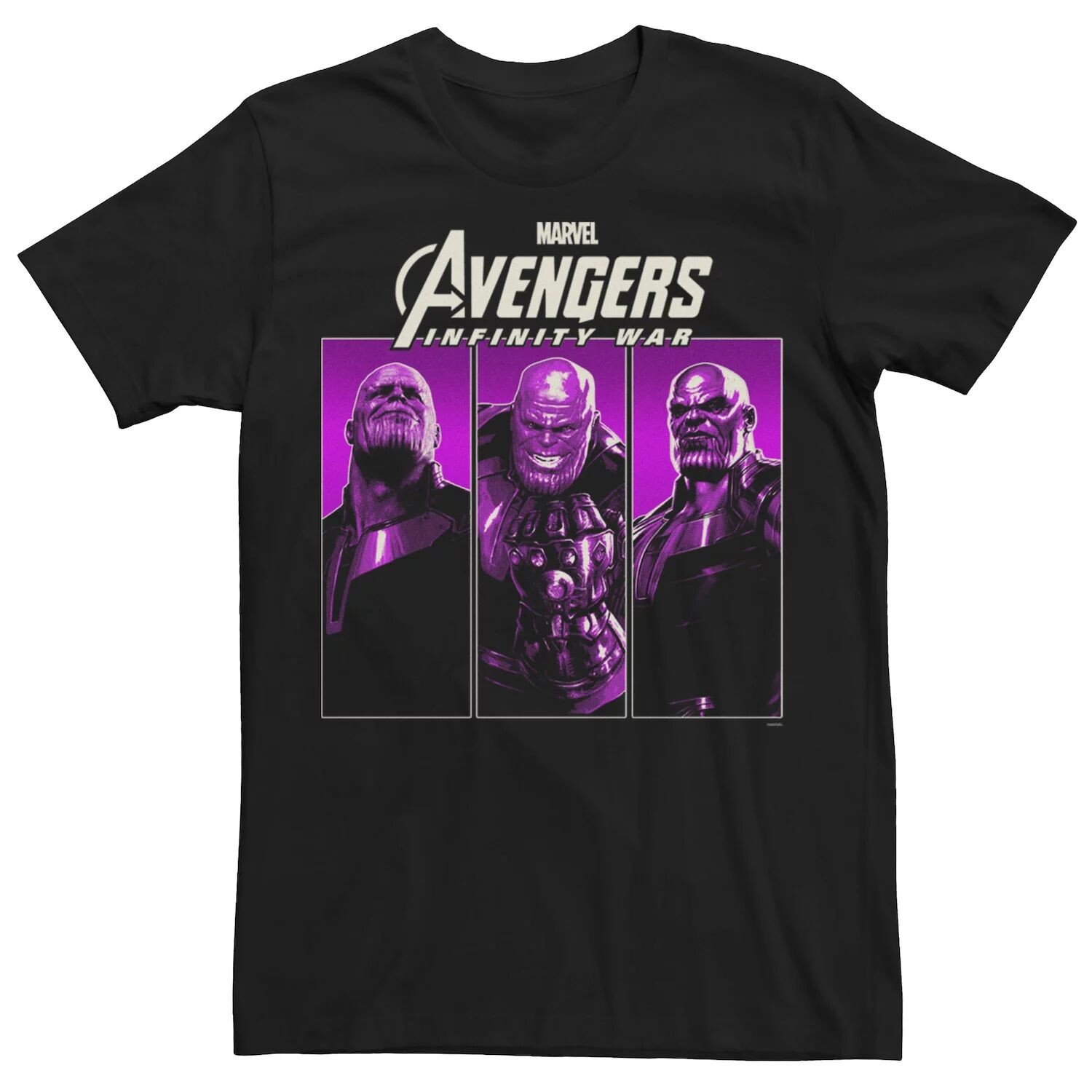 

Мужская футболка с рисунком Marvel Infinity War Thanos Purple Trio