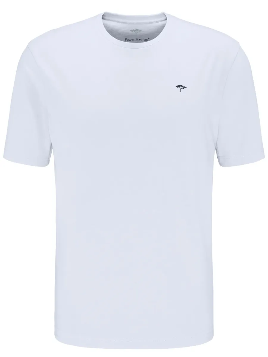 

Футболка FYNCH-HATTON "FYNCH-HATTON Basic T-Shirt", однотонная, белый