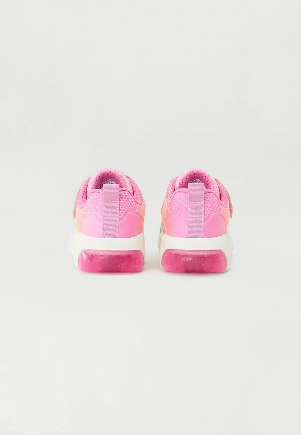 Светящиеся кроссовки для девушек в стиле фадинлайт Geox, Pink/Multicolor — фото 3