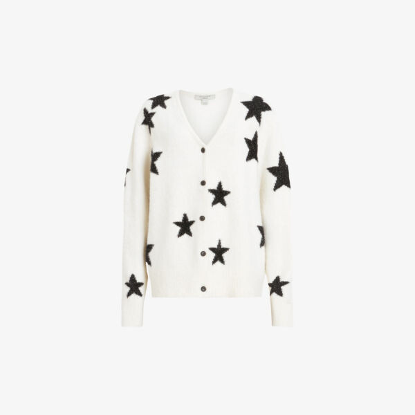 

Вязаный кардиган Starlet с v-образным вырезом Allsaints, белый