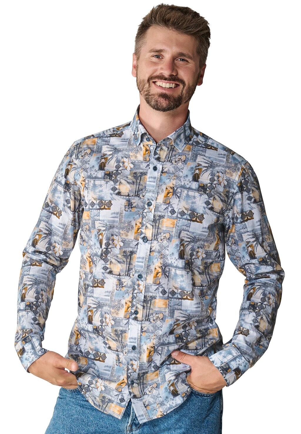 

Рубашка PRINT CASUAL FIT CASAMODA, цвет gelb