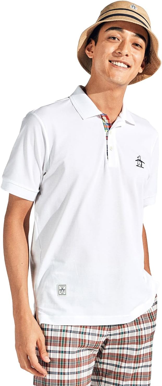 

Мужская рубашка с коротким рукавом Munsing Wear MG5SHS42M, воротник, пике высокой вязки, влагоотводящая, быстросохнущая, охлаждающая, для игры в гольф Munsingwear, белый