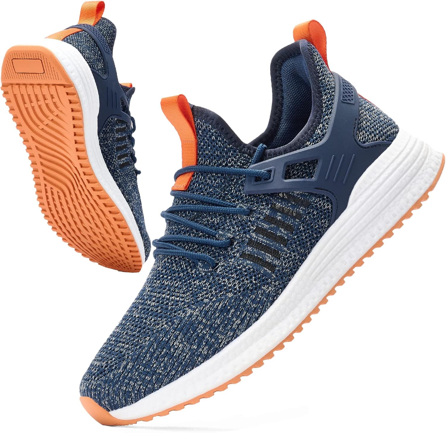 

Мужские кроссовки SDolphin для бега - теннис, тренировки, прогулки, спортзал, резиновая подошва, дышащие, удобные, не скользят, модная обувь, синий/оранжевый