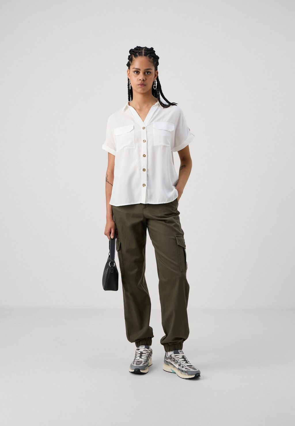 

Блузка на пуговицах Vmbumpy Shirt Vero Moda, белоснежная