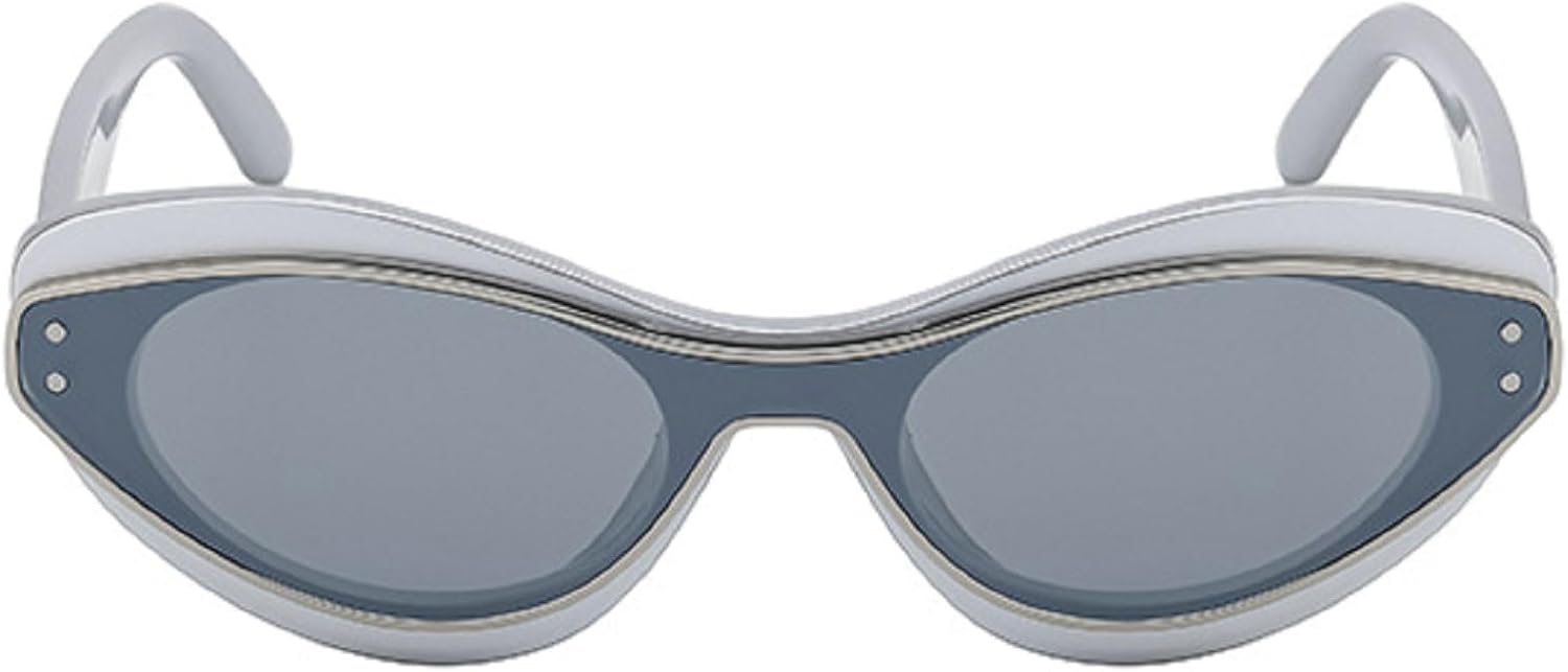 

Сексуальные солнцезащитные очки в стиле «кошачий глаз» в стиле панк Y2K для женщин, роскошные модные цельные солнцезащитные очки в винтажном стиле с защитой от УФ-излучения UV400 mincl, Silver