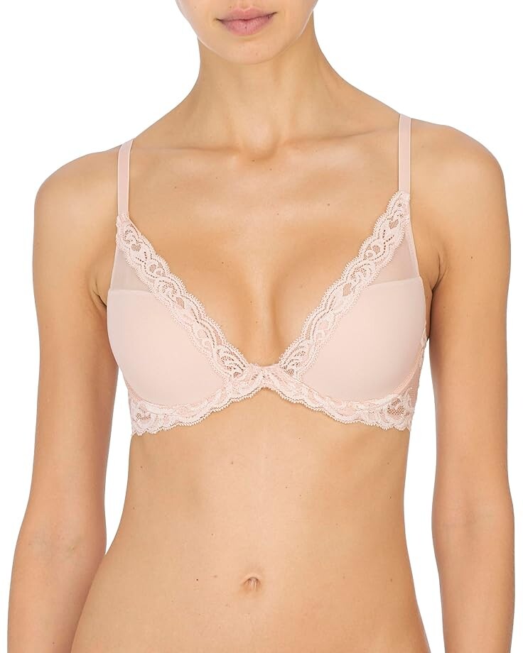 

Бюстгальтер Natori Feathers Contour Plunge Bra 730023, цвет Cameo Rose