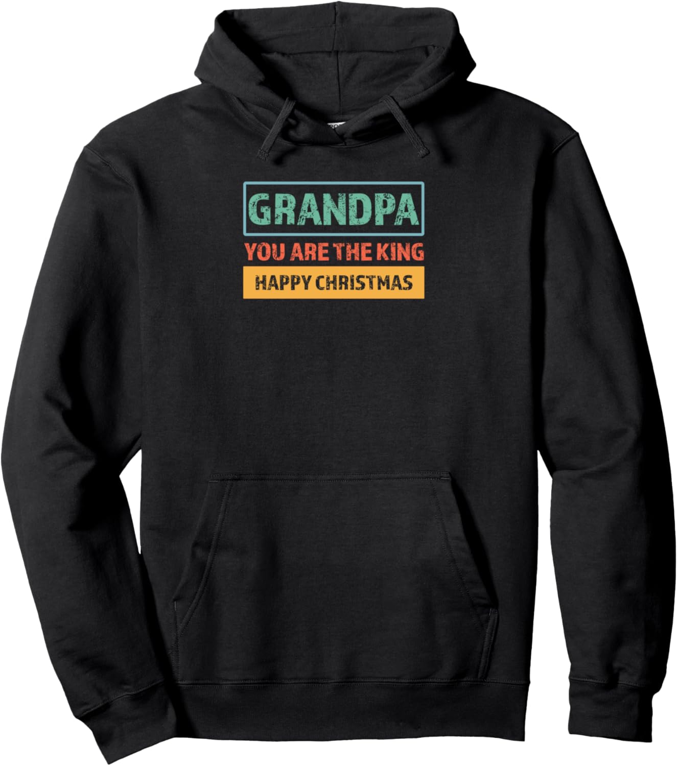 

Дедушка, ты - король! Счастливого Рождества, дедушка! Толстовка Grandpa & Grandad Gift Ideas, черный