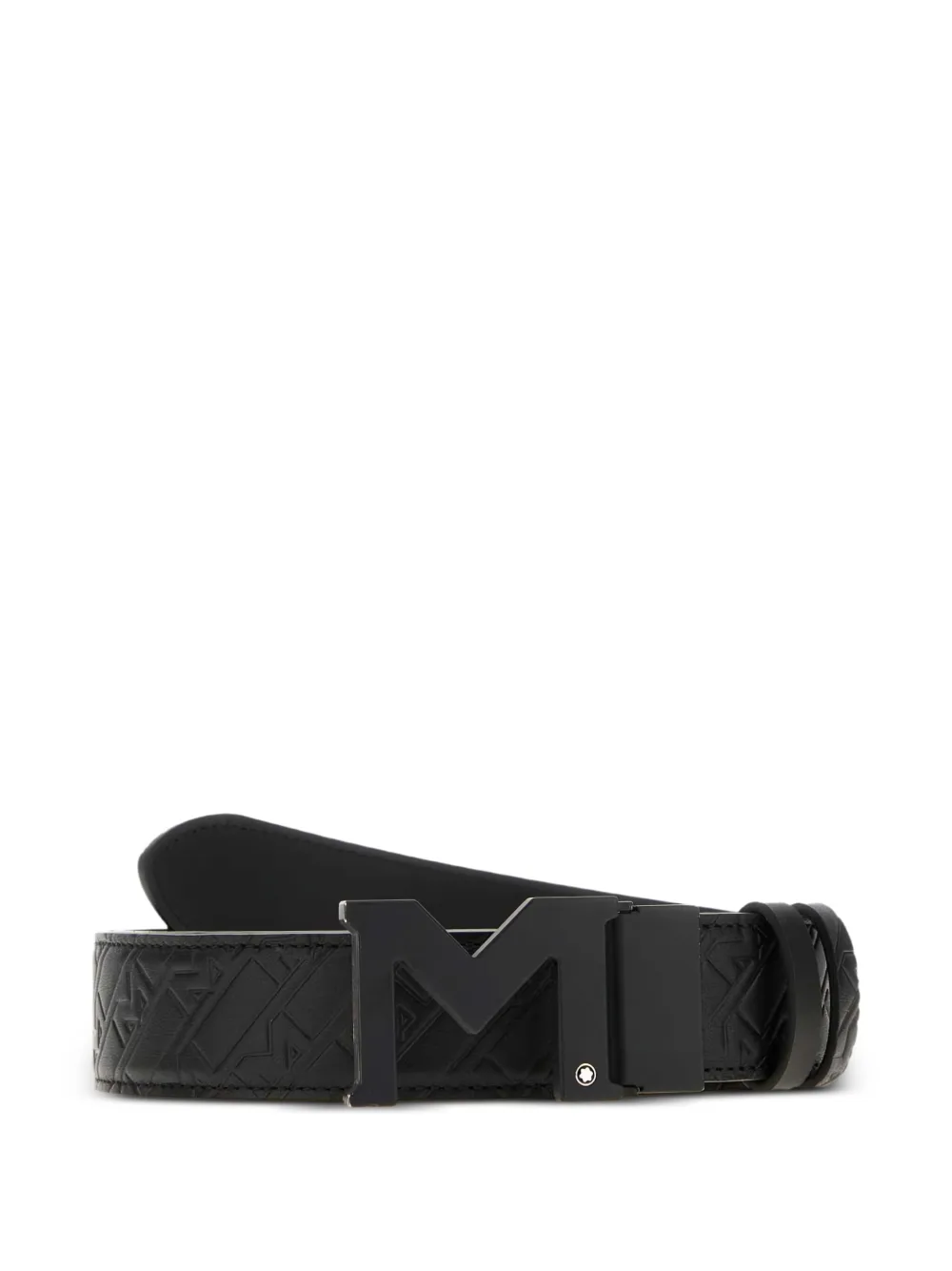 

Ремень из кожи с тиснением М MONTBLANC, черный