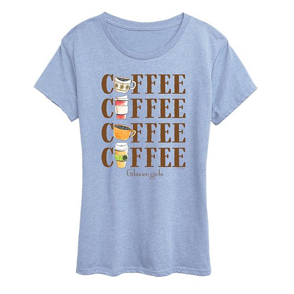 

Футболка с повторяющимся принтом Gilmore Girls Licensed Character, Heather Chambray Blue, Синий, Футболка с повторяющимся принтом Gilmore Girls Licensed Character, Heather Chambray Blue