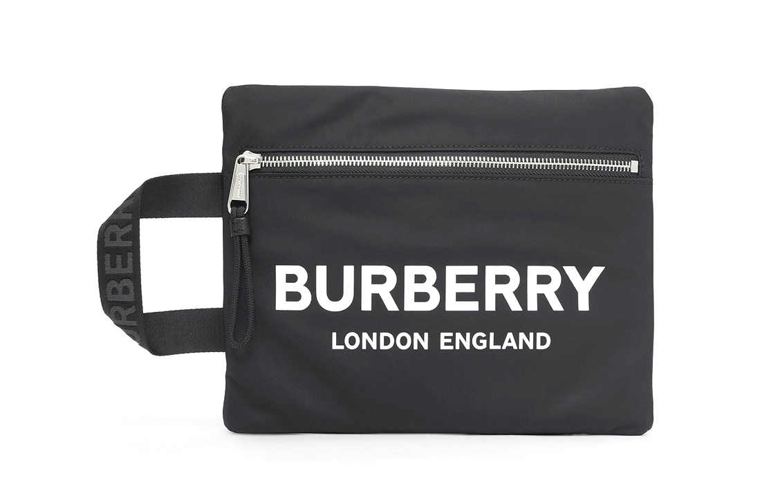 

Burberry Полиуретановая сумка для хранения унисекс черная