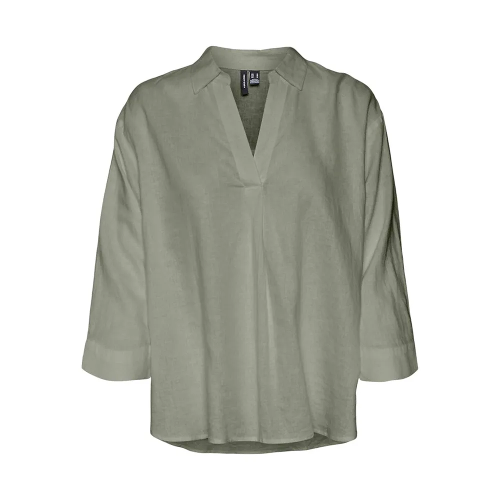 

Футболка Vero Moda Linn 3/4 sleeve, зеленый