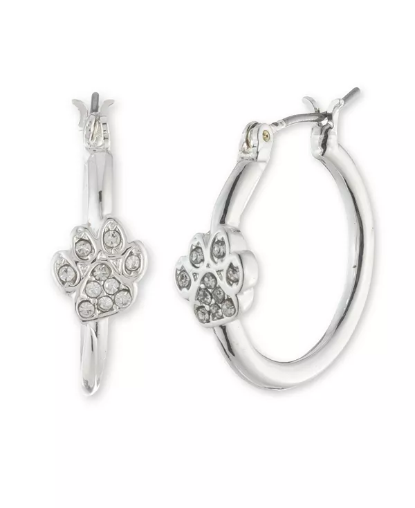 

Серьга-Кольцо с паве-лапой Pet Friends Jewelry, silver-tone