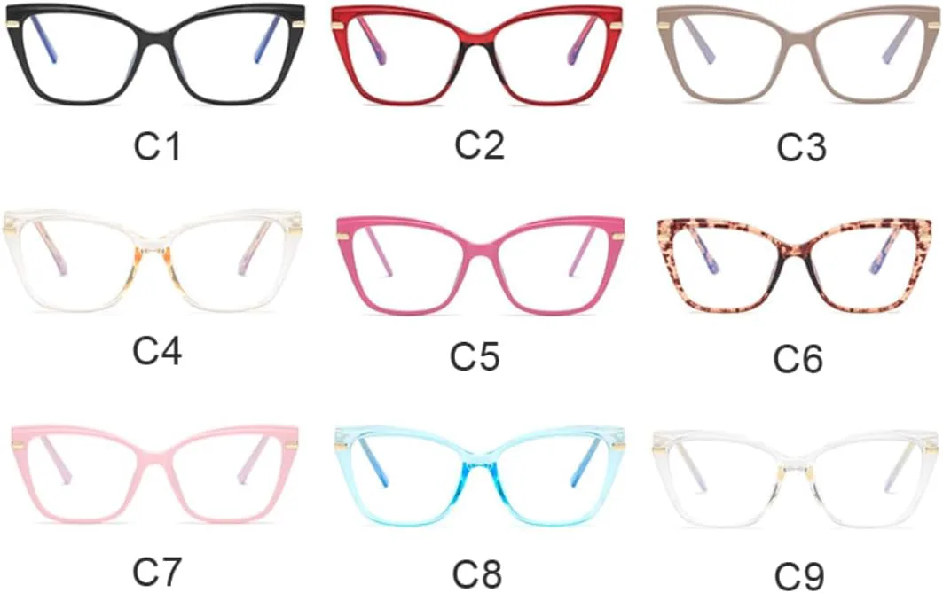 

Солнцезащитные очки с защитой UV400 | Оправа «кошачий глаз», прозрачные линзы | для женщин и мужчин, для занятий спортом на открытом воздухе и вождения DSVIGF, C3