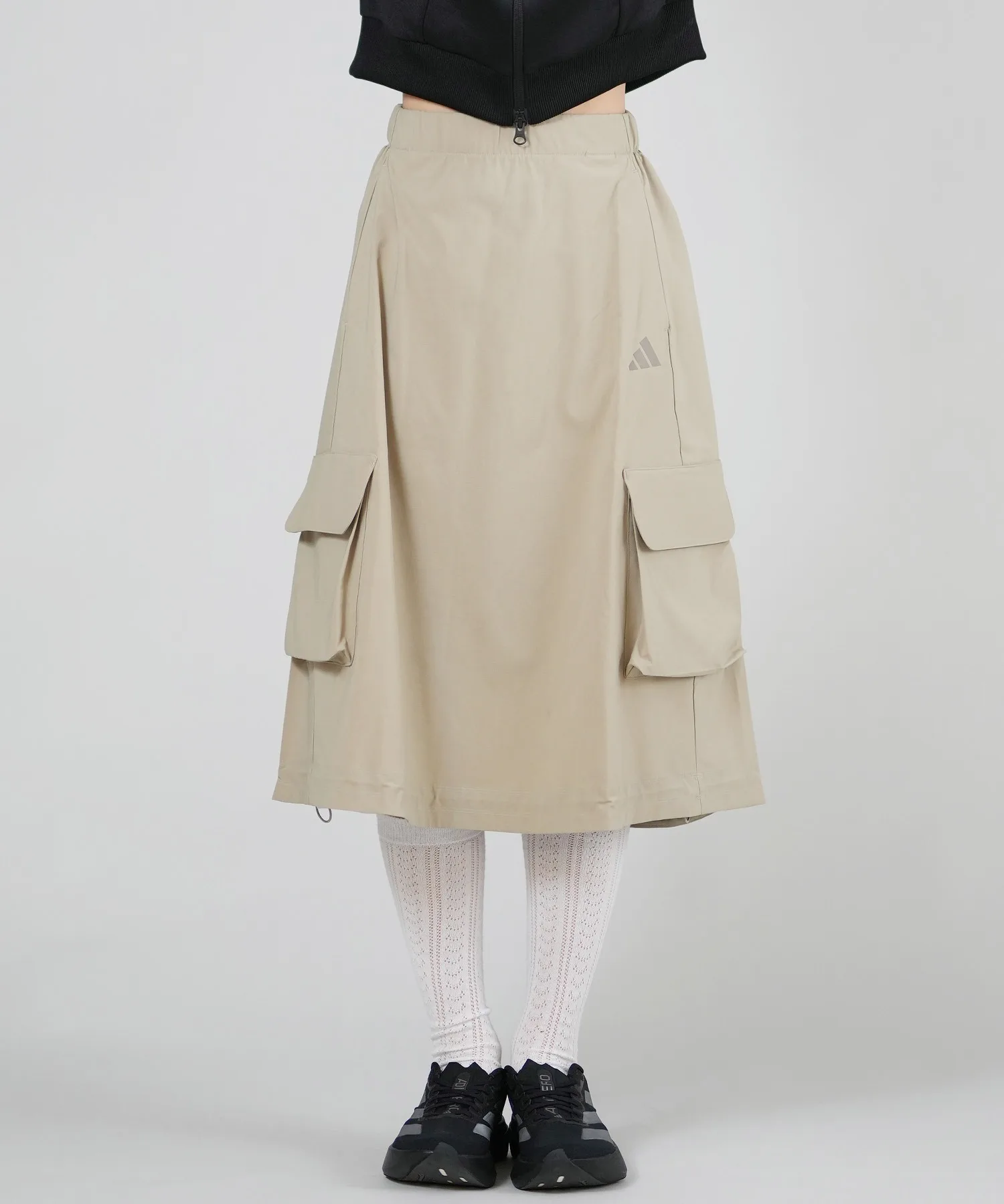 Женская юбка A-line с карманами adidas W CITYTHECH WOVEN DB719 бежевая — фото 2
