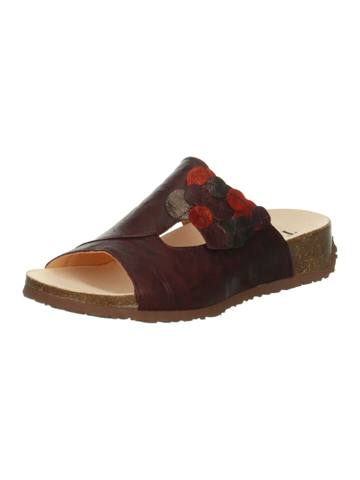 

Мюли Think! Tieffußbett Pantolette MIZZI DAMEN, цвет chianti/kombi