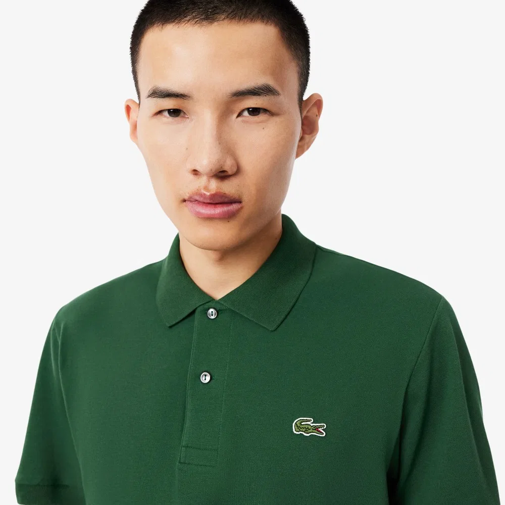 Футболка-поло Lacoste мужская классическая зеленый — фото 2