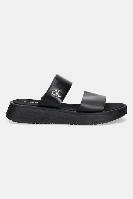 Шлепанцы Sandal Slide с двойными ремешками Calvin Klein Jeans, черный — фото 2