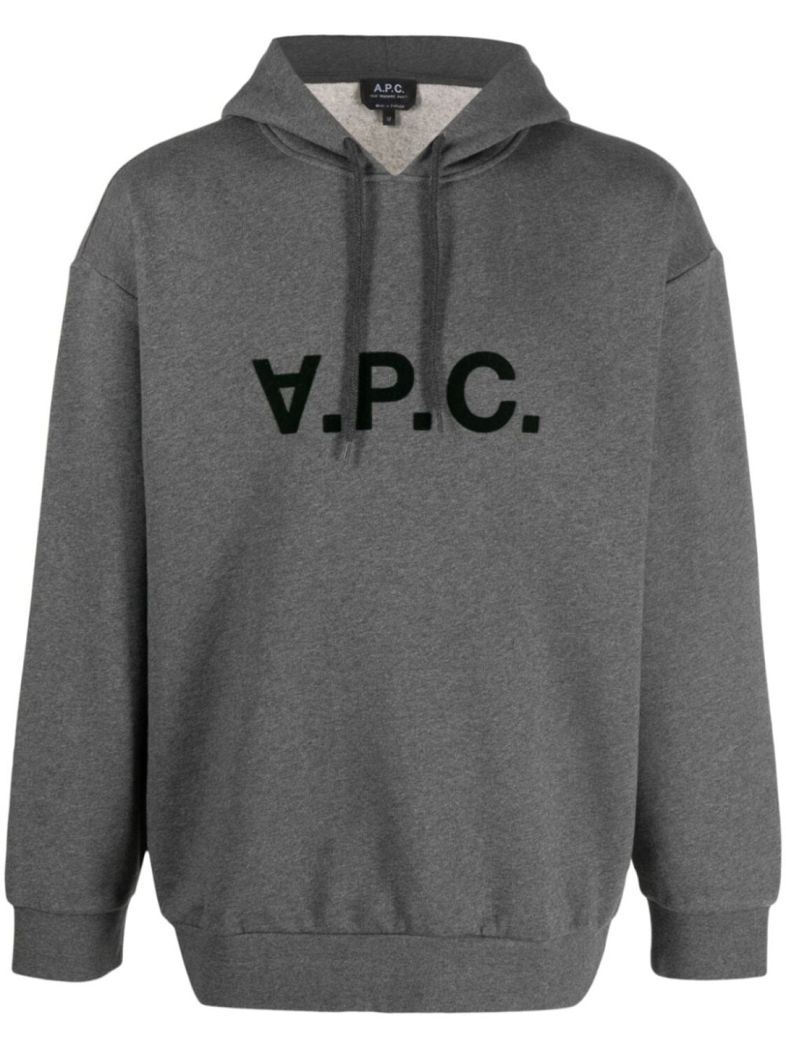 

A.P.C. худи Milo с кулиской и логотипом, серый