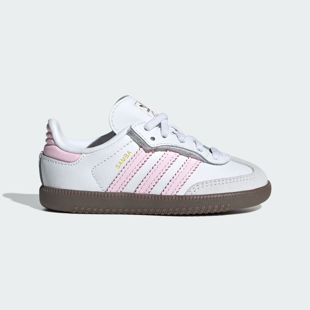 

Кроссовки Adidas Samba OG Comfort Closure Elastic Lace Shoes Kids, цвет Cloud White/Clear Pink/Gum