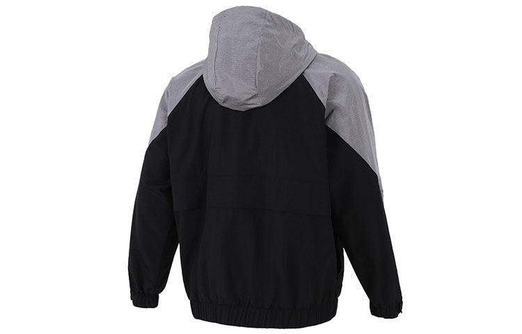 Куртка Men's adidas originals Contrasting Colors Raglan Sleeve Woven Hooded Jacket Black — фото 2