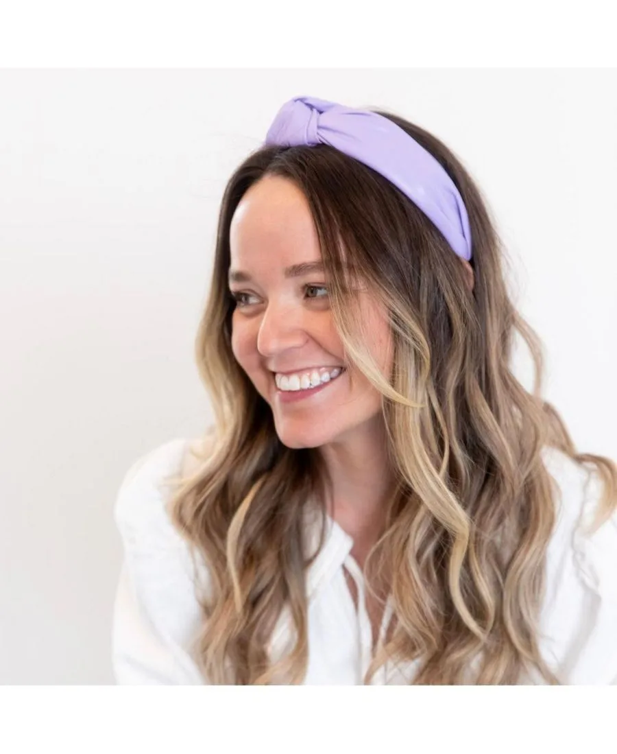 Headbands of Hope Женская повязка на голову "Бруклин" - сиреневого цвета — фото 4