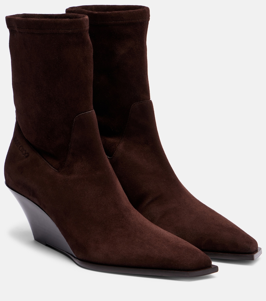 Замшевые ботильоны Hadley 60 Jimmy Choo, коричневый