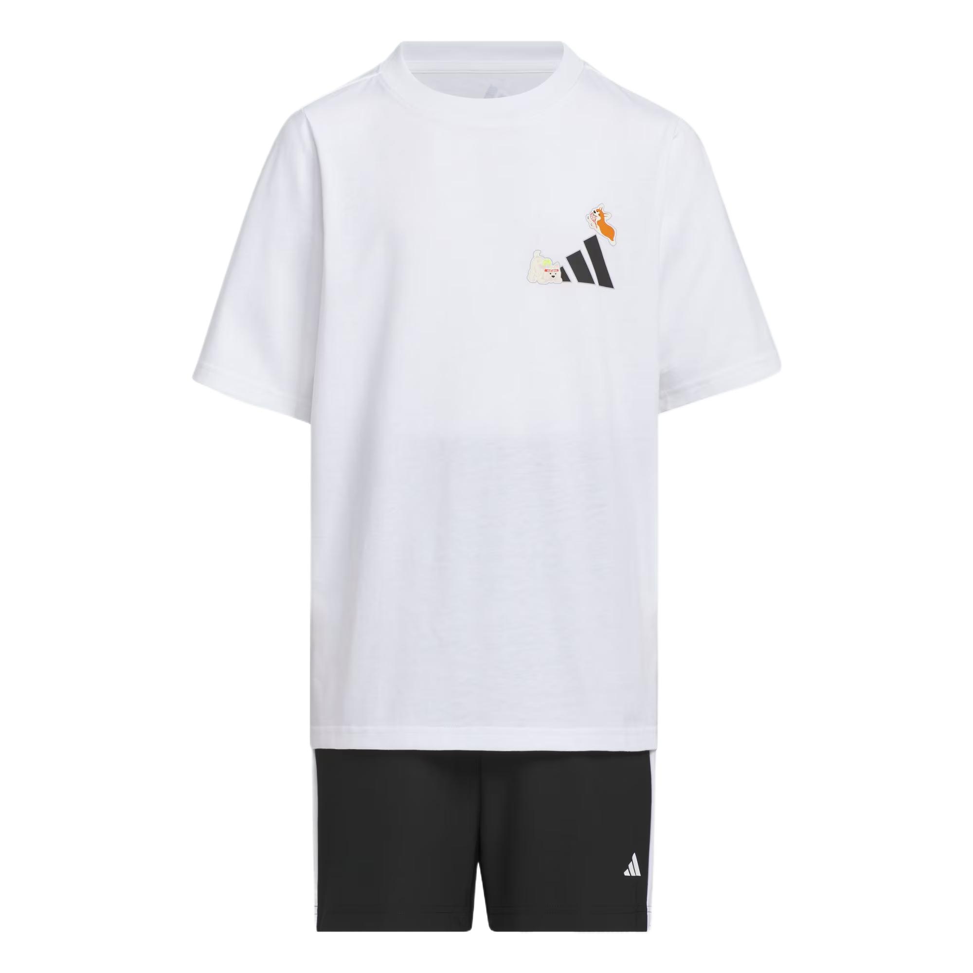 

Adidas Повседневная спортивная одежда white black для детей 3-7 лет
