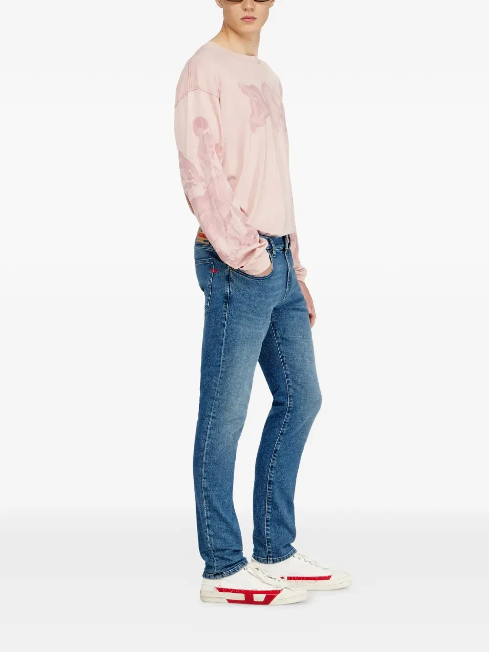 Джинсы D-Strukt slim-fit 2019 года Diesel, синий — фото 3