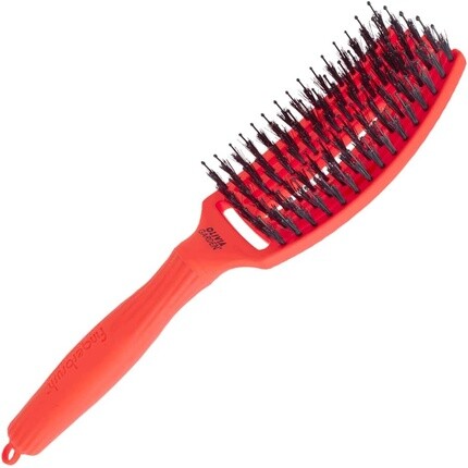 

Olivia Garden Finger Brush Combo M Неоново-оранжевая расческа Amazonki среднего размера с кабаньей щетиной