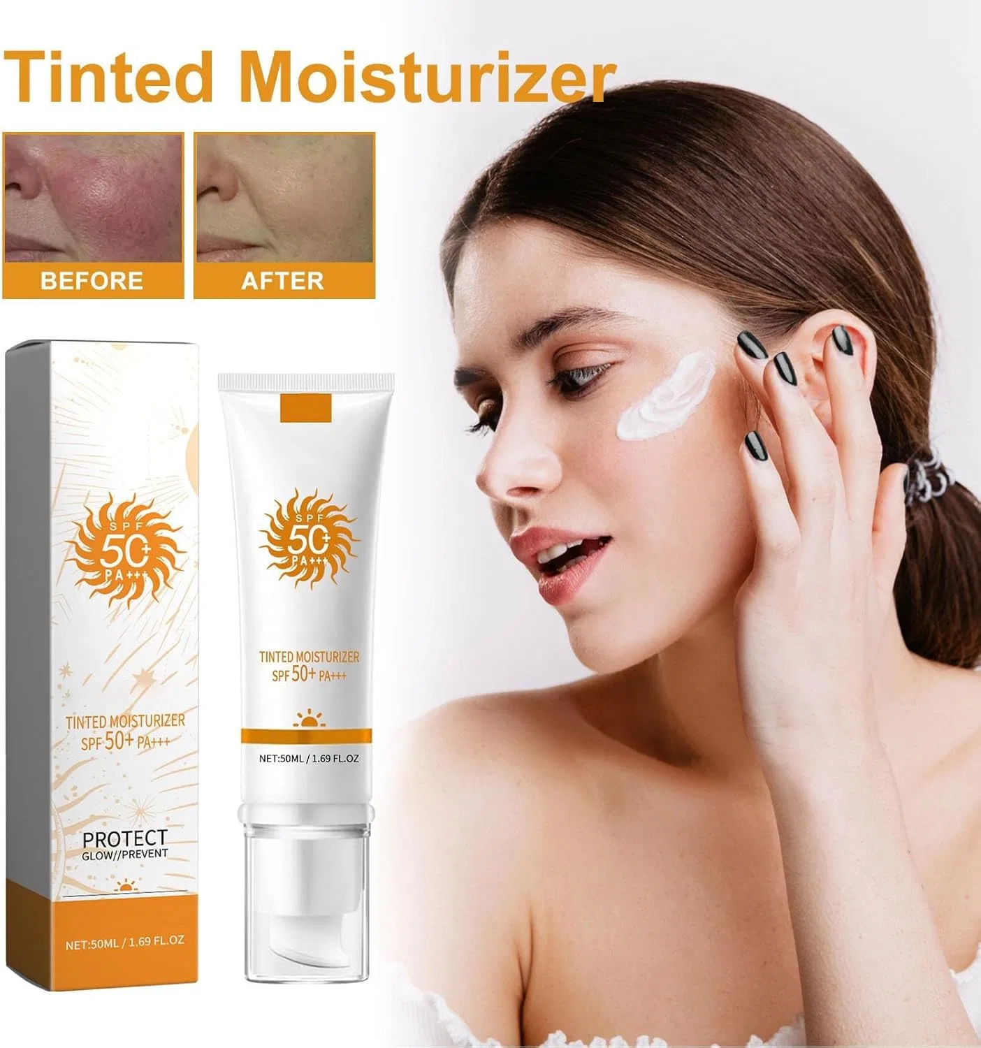 Солнцезащитный крем для лица 50 мл SPF 50+ увлажняющий белый — фото 4