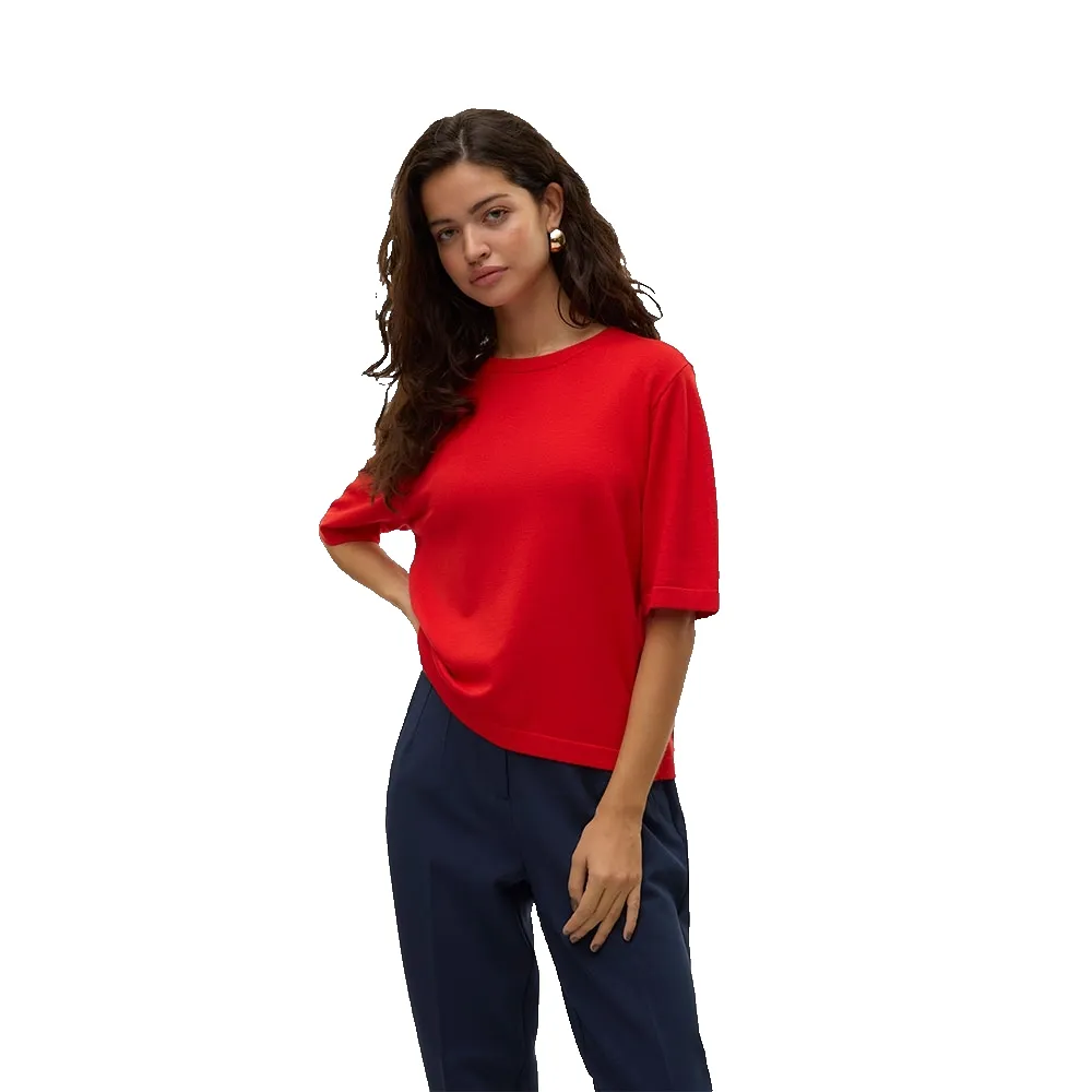 

Свитер Vero Moda Silje 2/4 Oversize short sleeve, красный