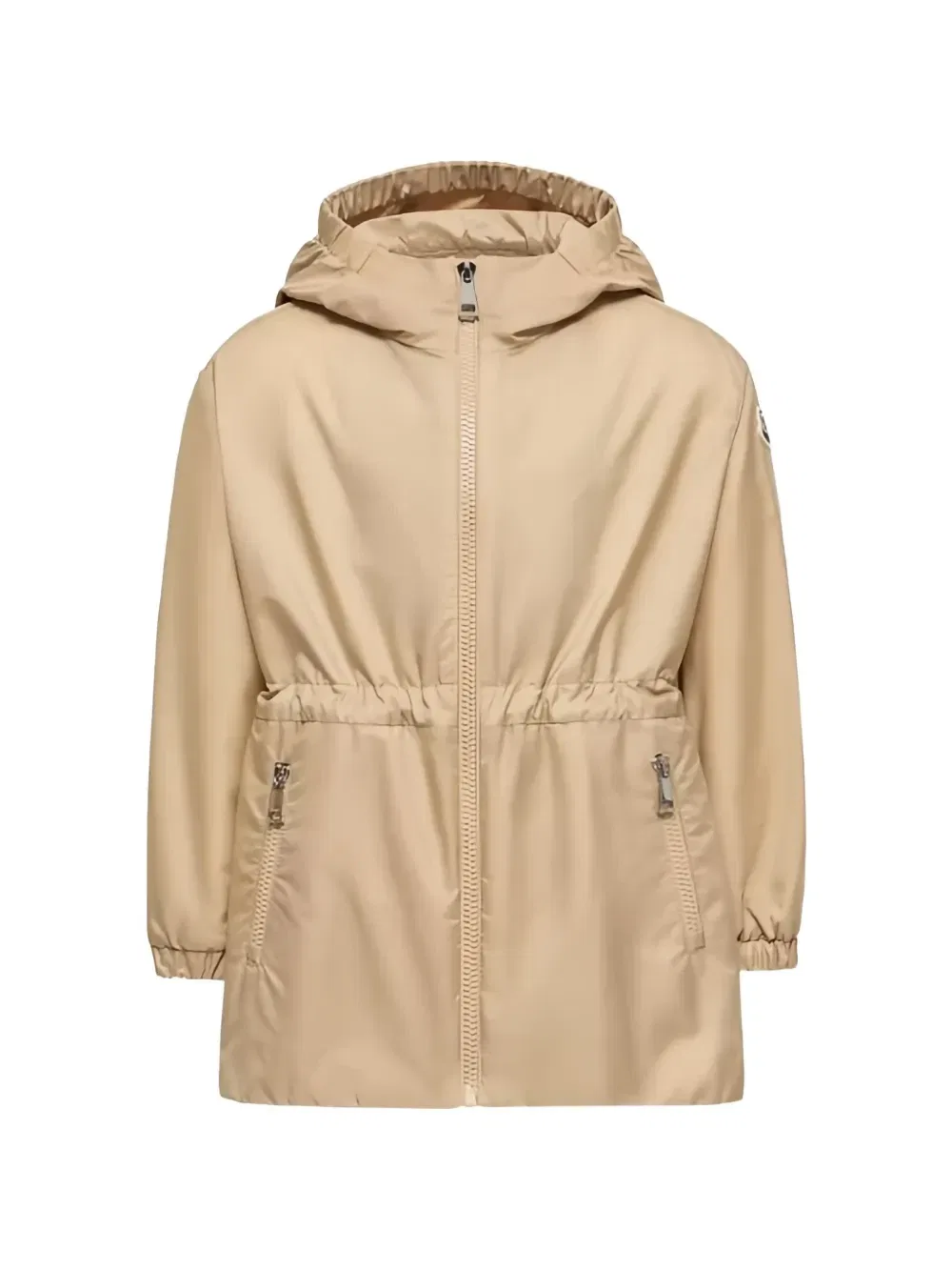 Парка Wete с капюшоном Moncler Enfant, бежевый