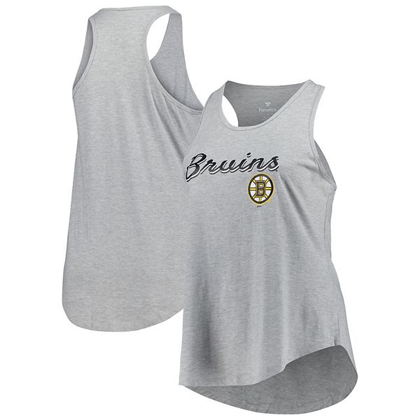 

Женский плюс сайз расербэк топ Boston Bruins Heather Gray Unbranded