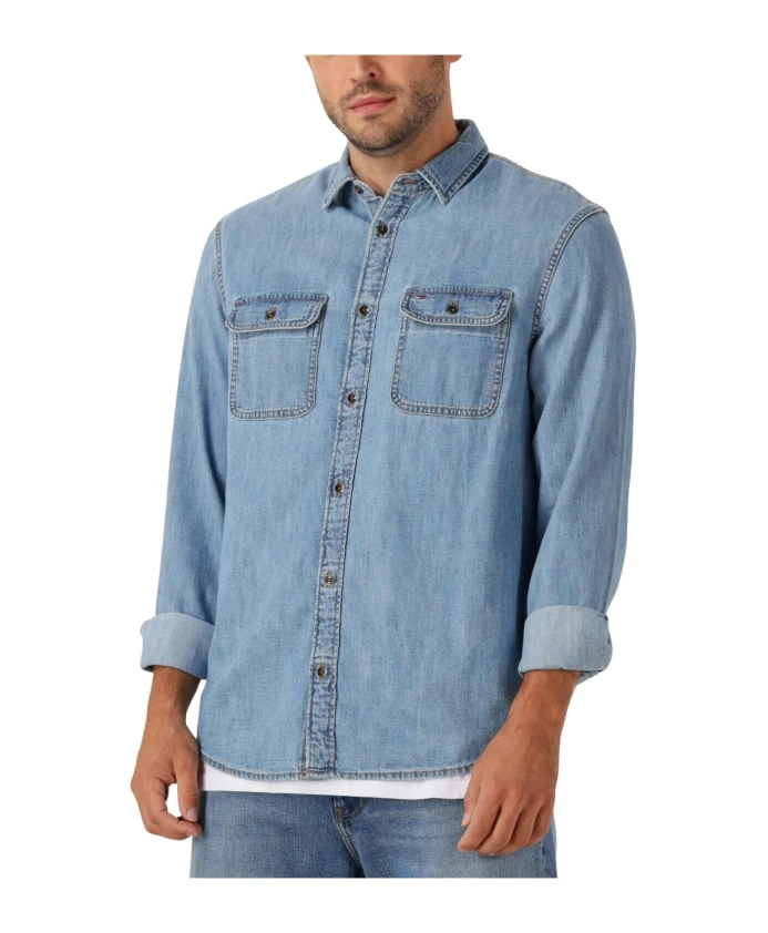 

Классическая джинсовая рубашка для мужчин Tommy Jeans, синий
