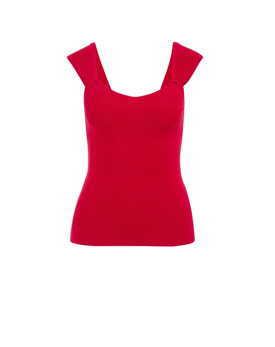 

Вязаный топ WE Fashion, цвет bright red