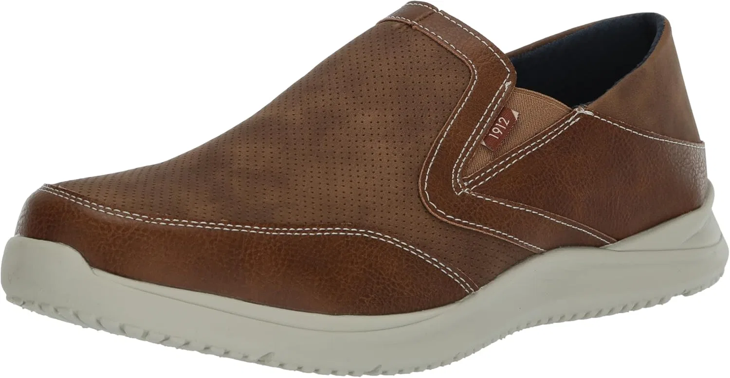 Мужские мокасины Nunn Bush Conway Ez с закрытым носком и мягким верхом, Light Brown