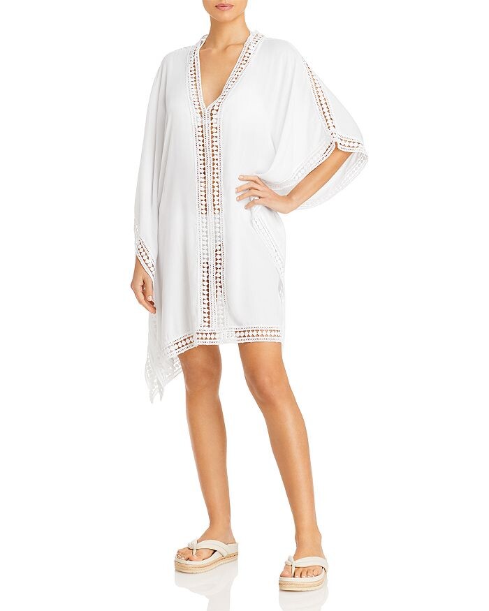 

Туника для плавания Tommy Bahama с кружевной отделкой, белый