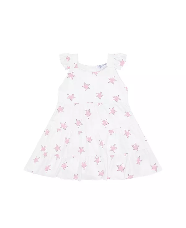 

Детское платье с оборками и принтом в виде звезд - для малышек Nellapima, розовый