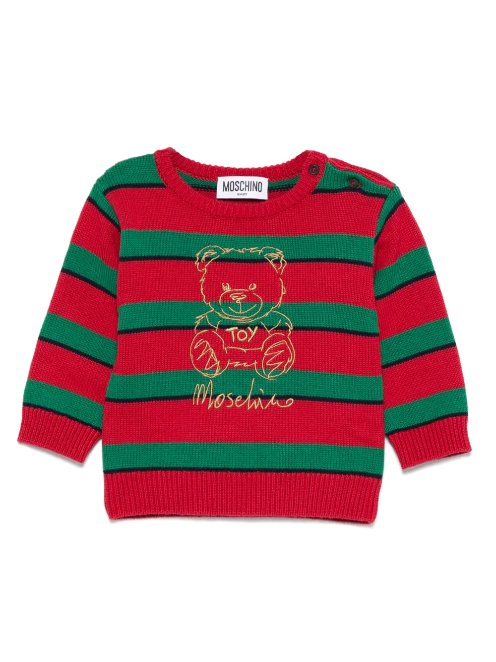 

Свитер в полоску Moschino Kids, красный