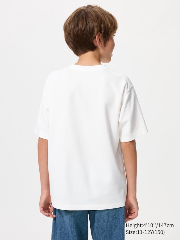 Хлопковая футболка AIRism с графикой Uniqlo, 01 off white — фото 3