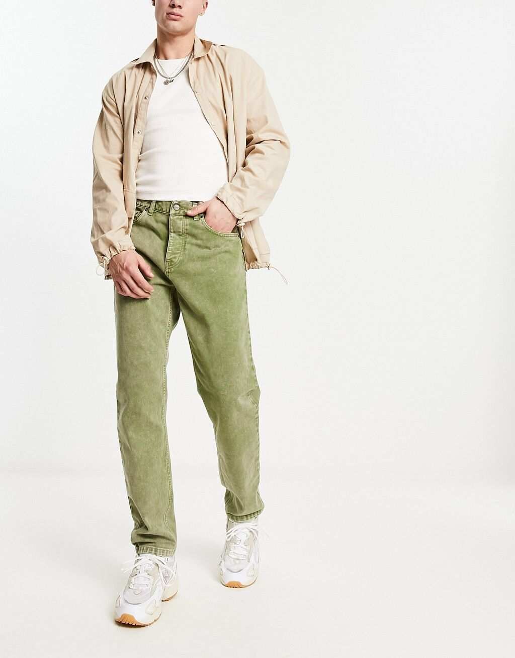 

Зеленые свободные зауженные джинсы Carhartt WIP newel
