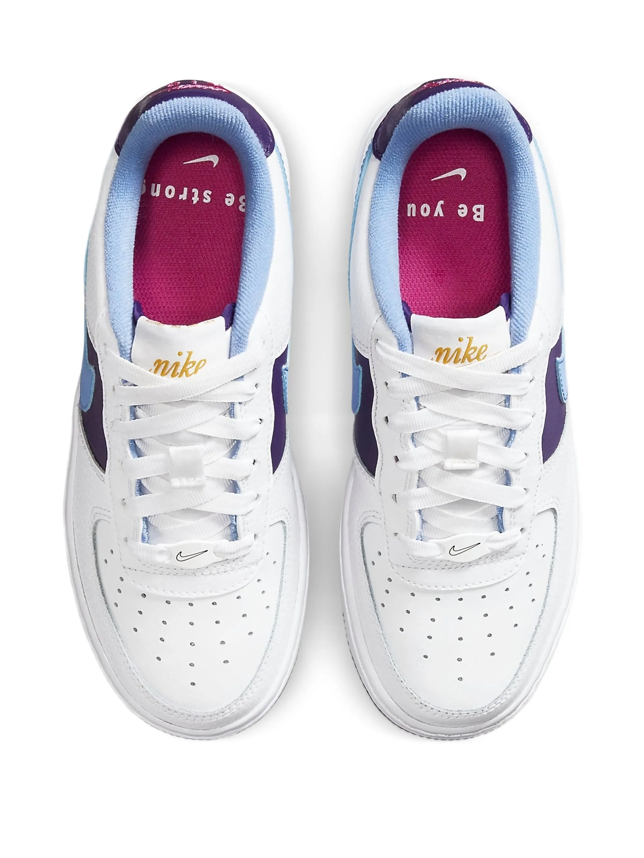 Кроссовки Air Force 1 LV8 HO20 Eggplant Nike Kids, белый — фото 3
